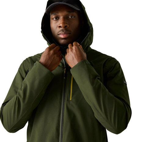 Regatta Birchdale Waterproof Dark Khaki Black Jas Heren