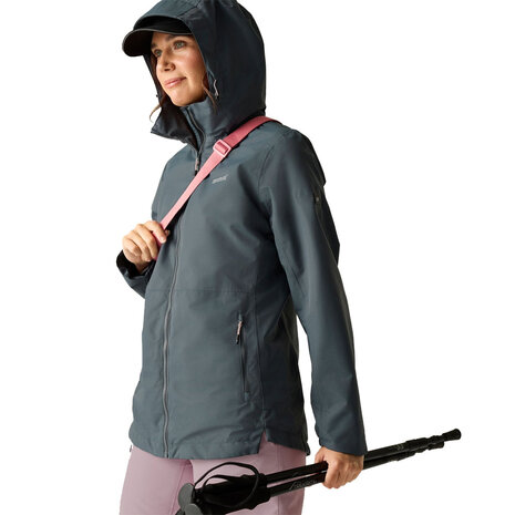 Regatta Hamara Waterproof Dark Storm Zomerjas Dames