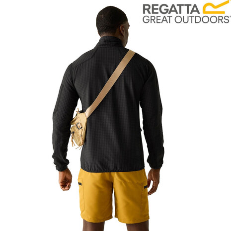 Regatta Baslinn Black Full Zip Stretch Fleece Vest Heren