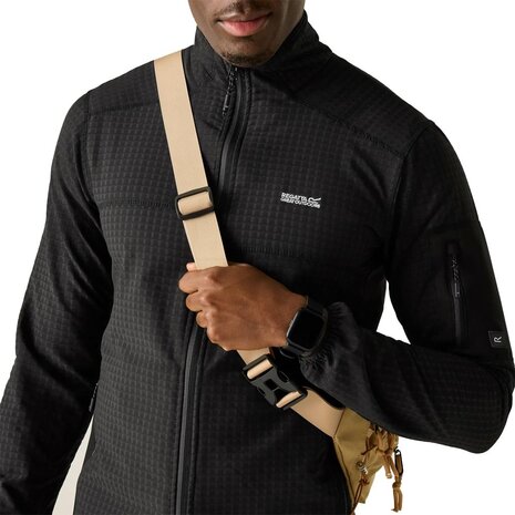 Regatta Baslinn Black Full Zip Stretch Fleece Vest Heren