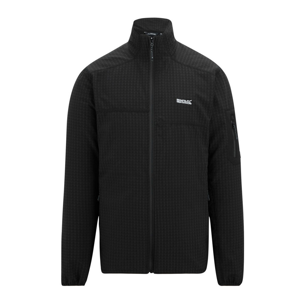 Regatta Baslinn Black Full Zip Stretch Fleece Vest Heren