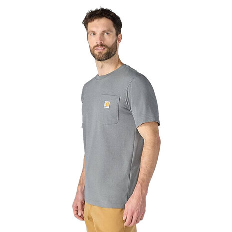 Carhartt Irvine 3D Logo Weathered Ash Heather T-Shirt Heren