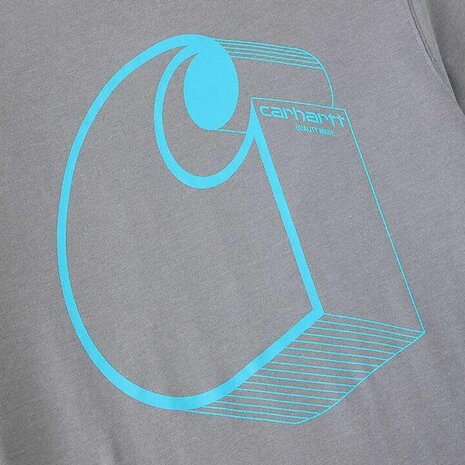 Carhartt Irvine 3D Logo Weathered Ash Heather T-Shirt Heren