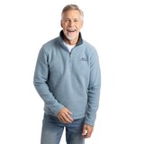 Weird Fish Newark 1/4 Zip Grid Light Blue Fleece Trui Heren