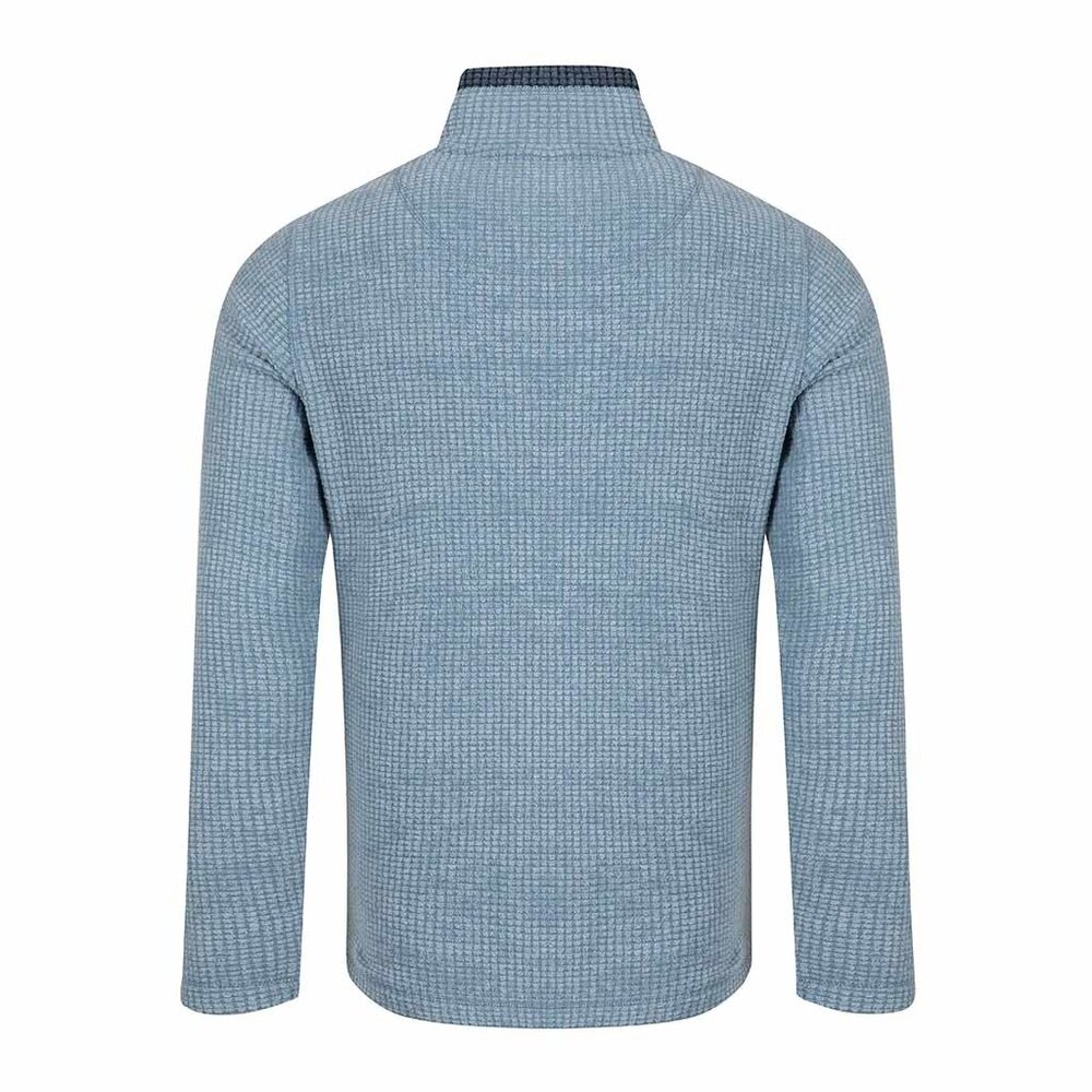 Weird Fish Newark 1/4 Zip Grid Light Blue Fleece Trui Heren