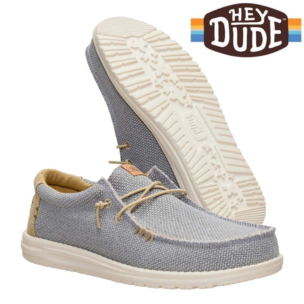 Hey Dude Wally Braided Flannel Grey/Olive Instappers Heren