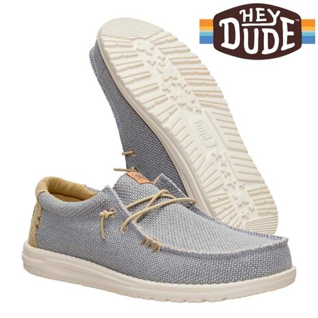 Hey Dude Wally Braided Flannel Grey/Olive Instappers Heren
