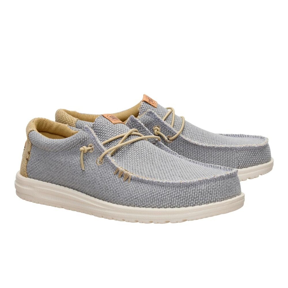 Hey Dude Wally Braided Flannel Grey/Olive Instappers Heren