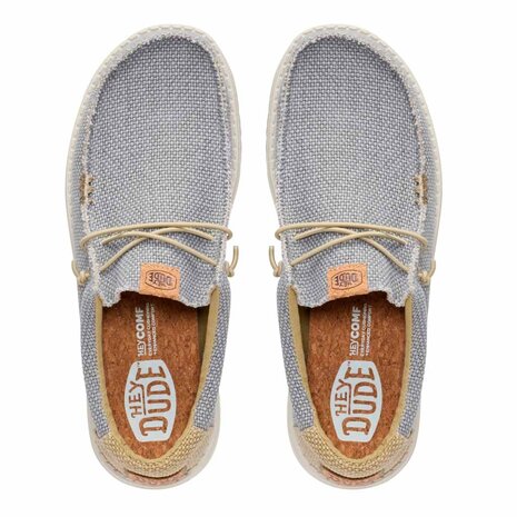 Hey Dude Wally Braided Flannel Grey/Olive Instappers Heren