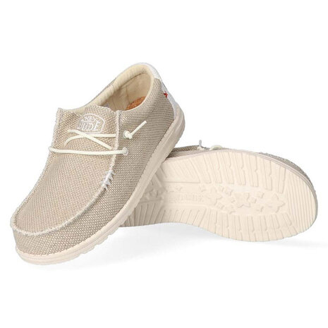 Hey Dude Wally Braided Off White Instappers Heren