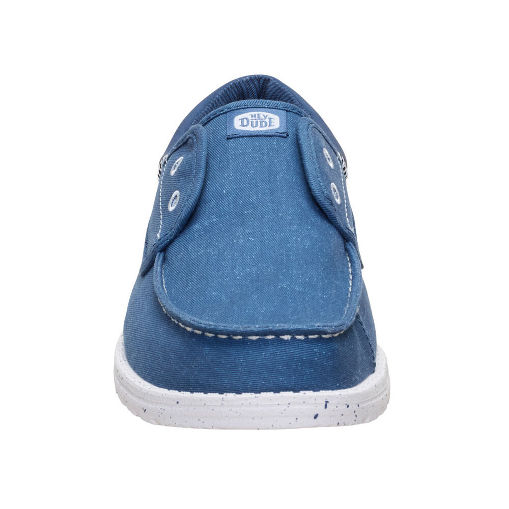 Hey Dude Wally Cru Stretch Canvas Ensign Blue Multi Instappers Heren