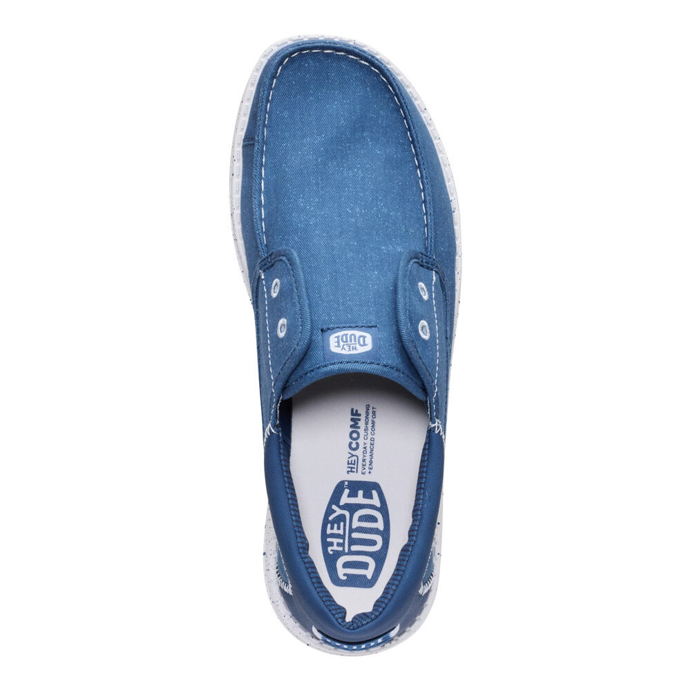 Hey Dude Wally Cru Stretch Canvas Ensign Blue Multi Instappers Heren