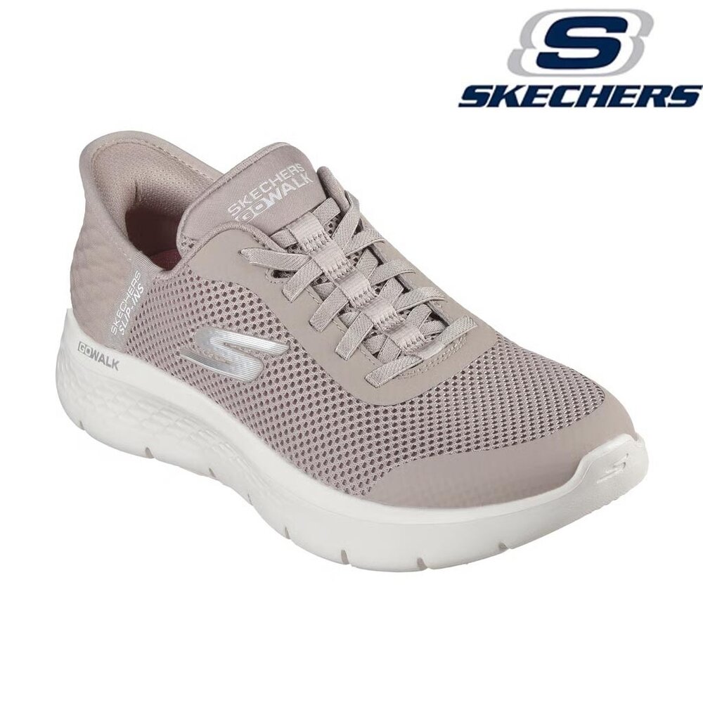 Skechers Go Walk Flex Grand Entry Taupe Wandelsneakers Dames