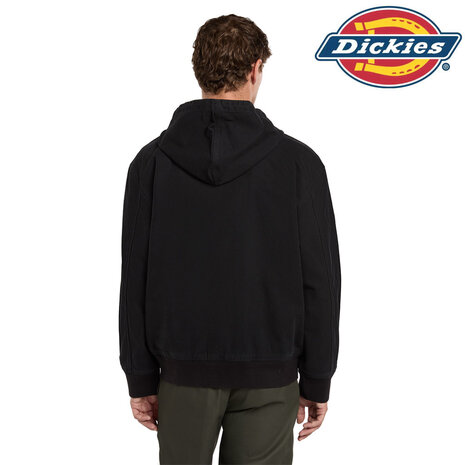 Dickies Unlined Canvas Zwart Hooded Bomber Jack Heren