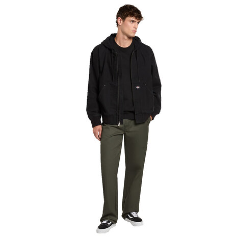 Dickies Unlined Canvas Zwart Hooded Bomber Jack Heren