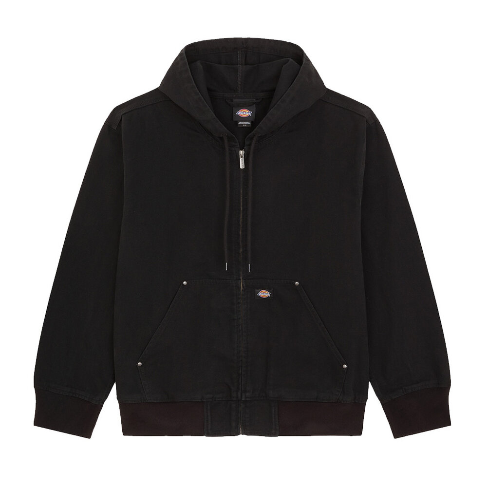 Dickies Unlined Canvas Zwart Hooded Bomber Jack Heren