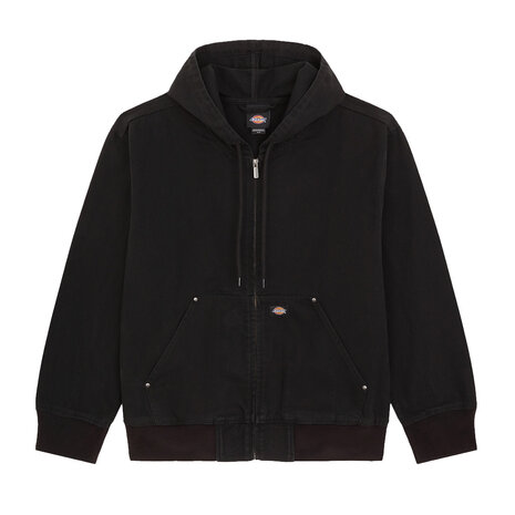 Dickies Unlined Canvas Zwart Hooded Bomber Jack Heren