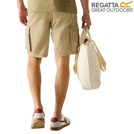 Regatta Shorebay White Pepper Cargo Shorts Heren