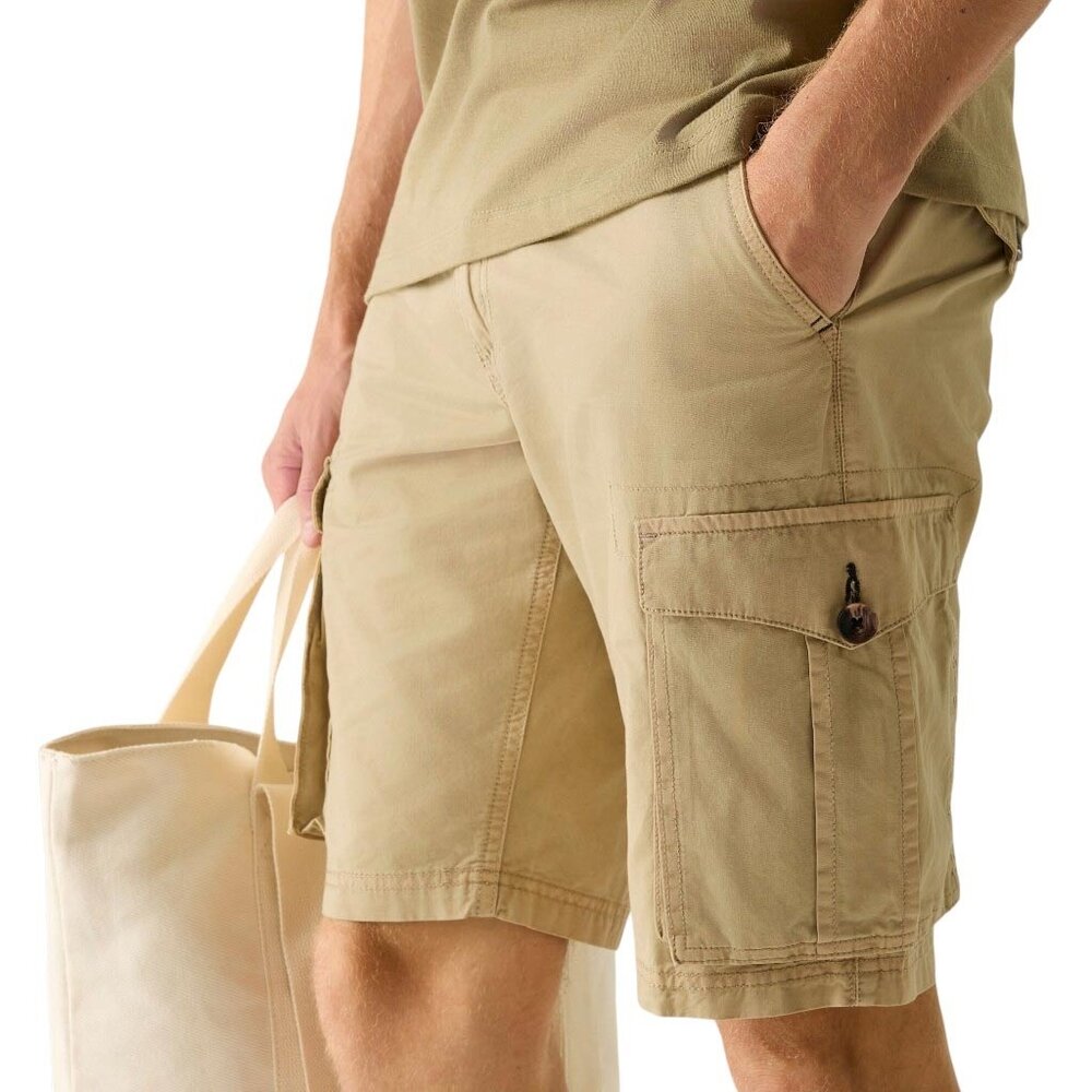 Regatta Shorebay White Pepper Cargo Shorts Heren