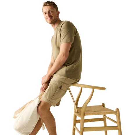Regatta Shorebay White Pepper Cargo Shorts Heren