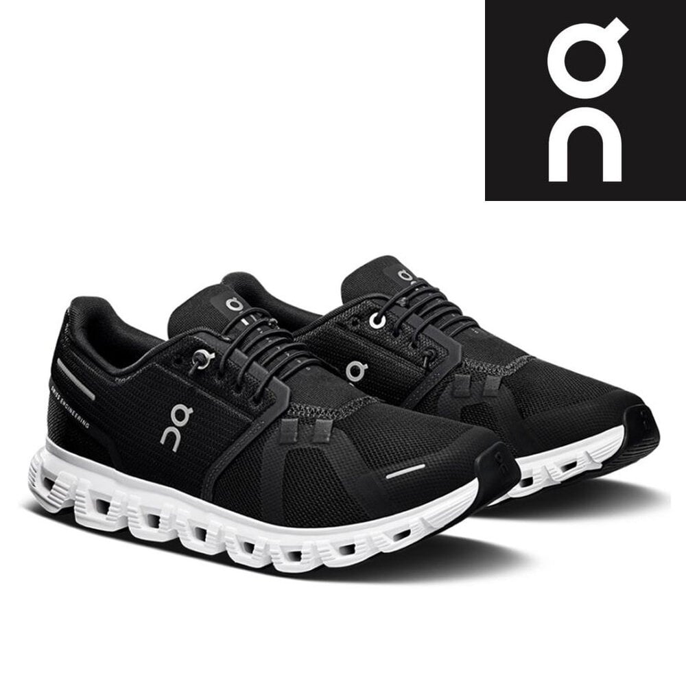 ON Cloud 6 Black White Wandelschoenen Dames