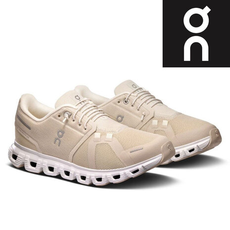 ON Cloud 6 Pearl White Wandelschoenen Dames