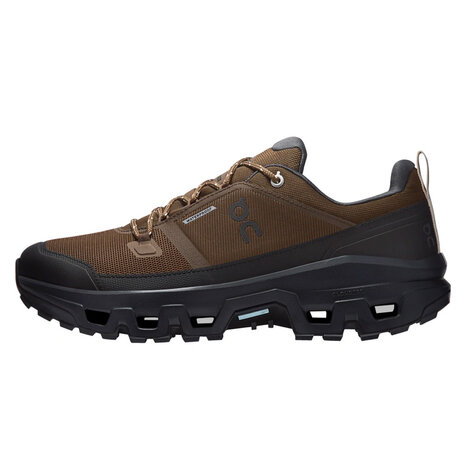 ON Cloudrock Low WP Earth Black Wandelschoenen Heren