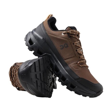 ON Cloudrock Low WP Earth Black Wandelschoenen Heren