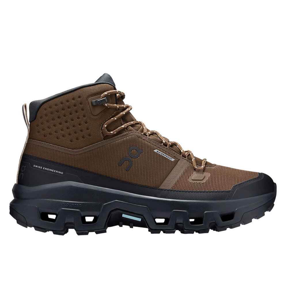 ON Cloudrock Mid WP Earth Black Wandelschoenen Heren ON Cloudrock Mid WP Earth Black Wandelschoenen Heren