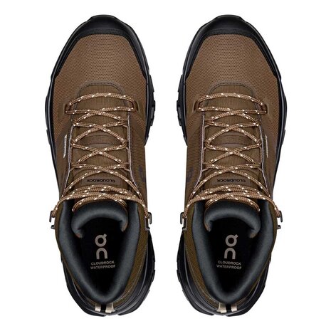 ON Cloudrock Mid WP Earth Black Wandelschoenen Heren ON Cloudrock Mid WP Earth Black Wandelschoenen Heren