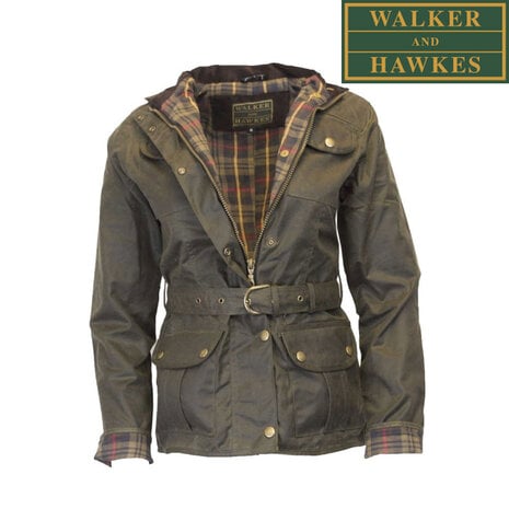 Walker and Hawkes Florence Olive Motorcycle Waxjas Dames