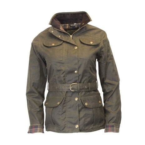 Walker and Hawkes Florence Olive Motorcycle Waxjas Dames