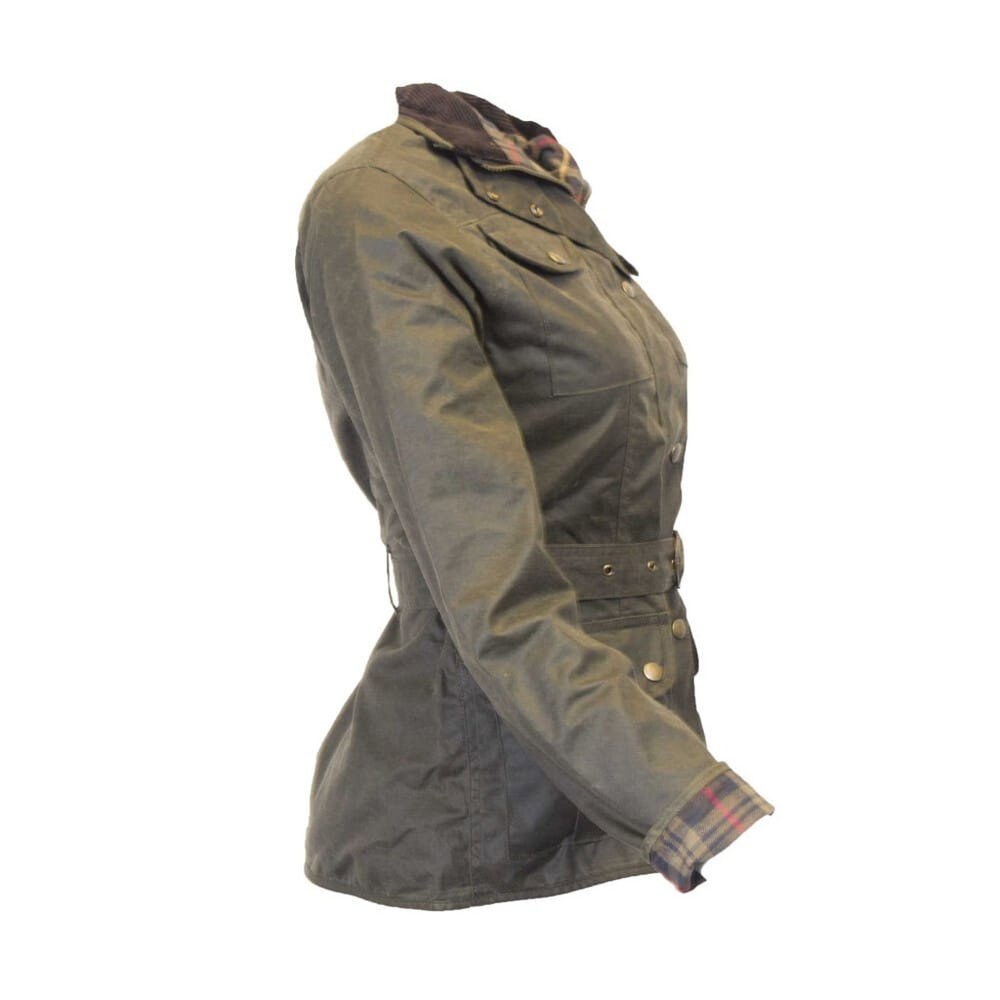 Walker and Hawkes Florence Olive Motorcycle Waxjas Dames