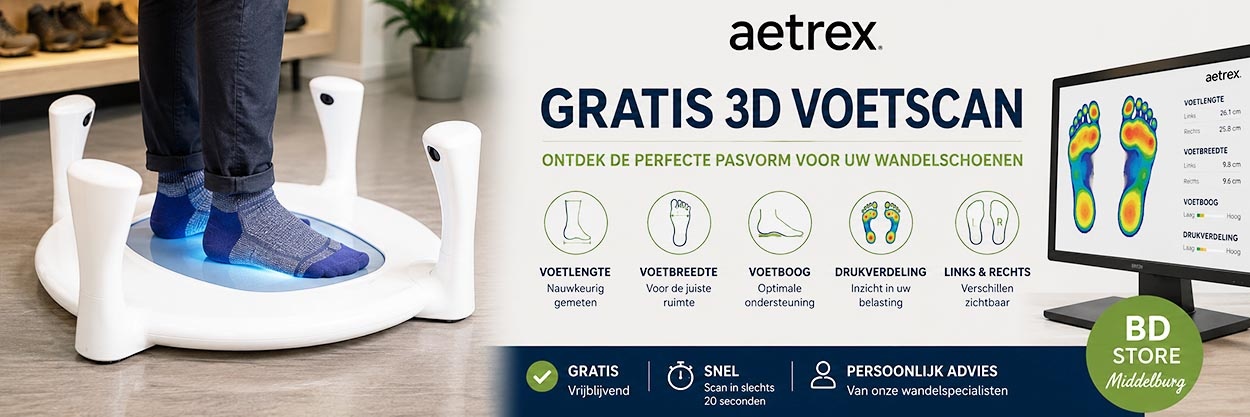 De juiste wandelschoenen kiezen met een gratis 3D voetscan