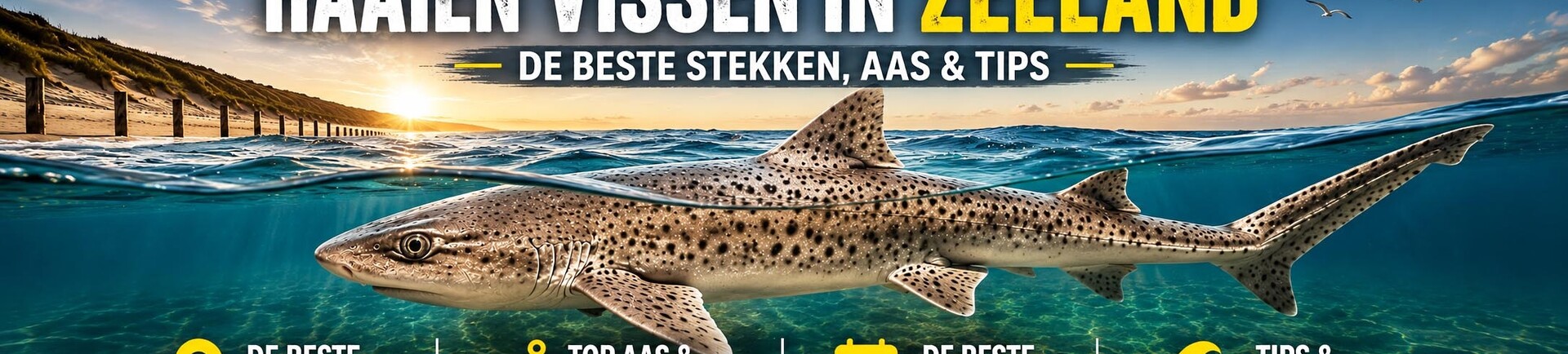Haaien vissen in Zeeland: de beste stekken, tips en aas
