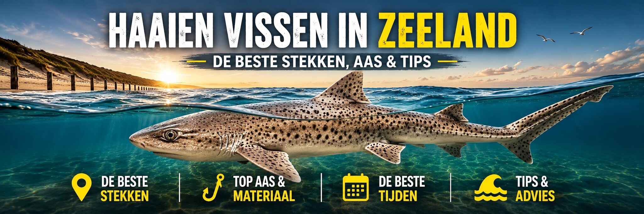 Haaien vissen in Zeeland: de beste stekken, tips en aas