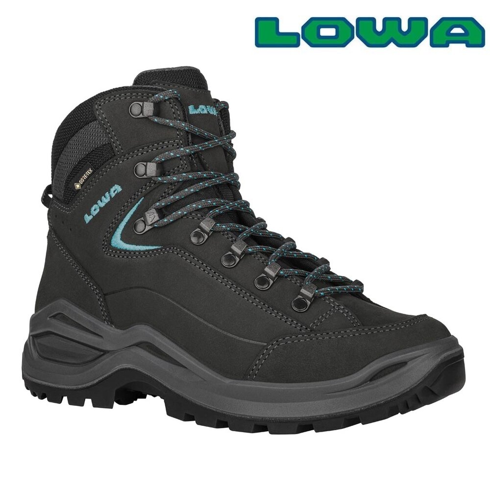Lowa Renegade Evo GTX Mid Asphalt Turqoise Wandelschoenen Dames