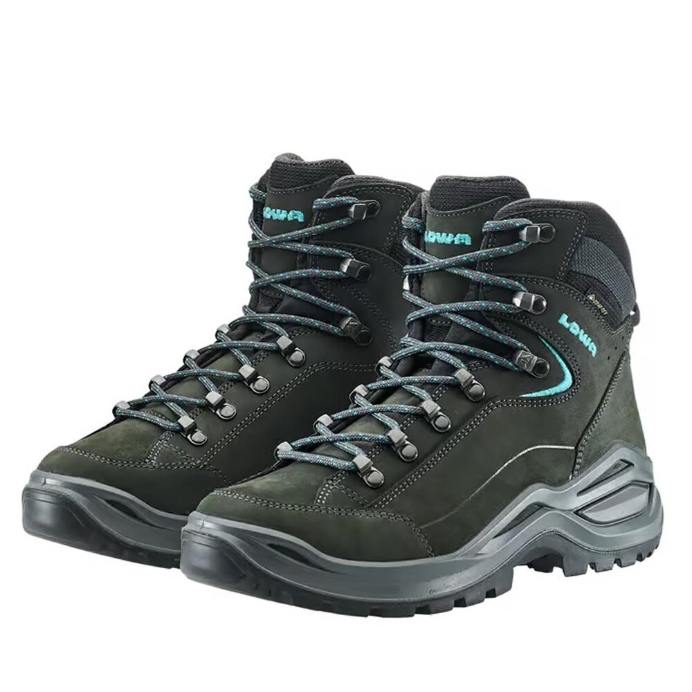 Lowa Renegade Evo GTX Mid Asphalt Turqoise Wandelschoenen Dames