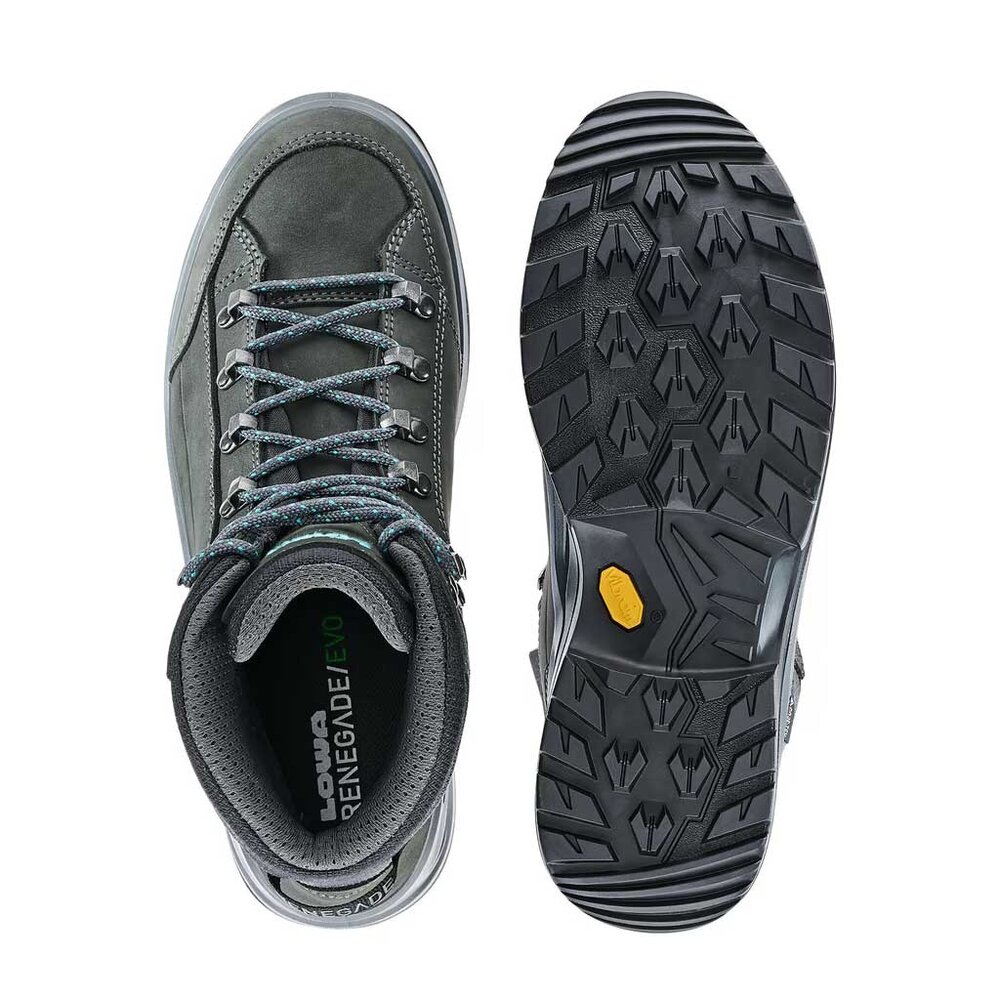 Lowa Renegade Evo GTX Mid Asphalt Turqoise Wandelschoenen Dames