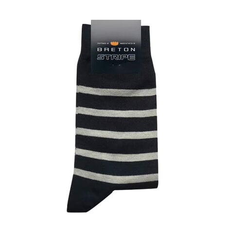 Breton Stripe Navy Natural Gestreepte Sokken Breton Stripe Navy Natural Gestreepte Sokken