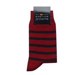 Breton Stripe Bordeaux Navy Gestreepte Sokken