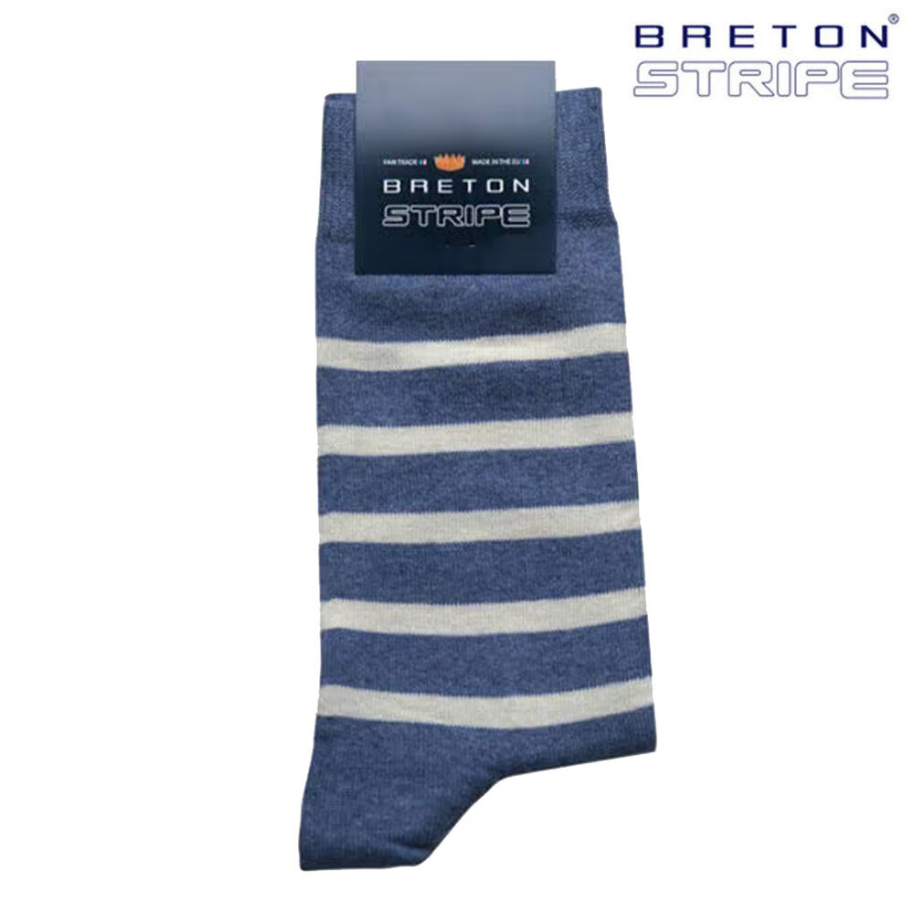Breton Stripe Jeans Natural Gestreepte Sokken Breton Stripe Jeans Natural Gestreepte Sokken