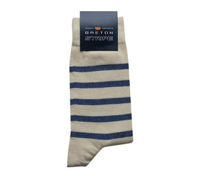 Breton Stripe Natural Jeans Gestreepte Sokken Breton Stripe Natural Jeans Gestreepte Sokken