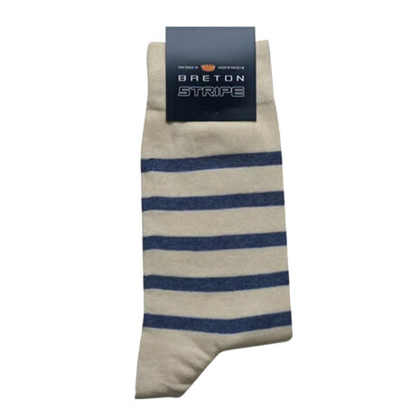 Breton Stripe Natural Jeans Gestreepte Sokken Breton Stripe Natural Jeans Gestreepte Sokken
