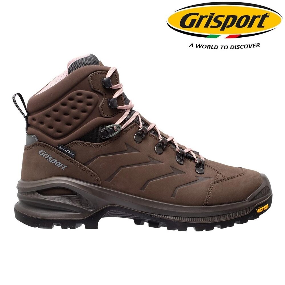 Grisport Venture Mid Brown Pink Wandelschoenen Dames Grisport Venture Mid Brown Pink Wandelschoenen Dames