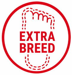 Pasvorm Extra Breed op de voorvoet