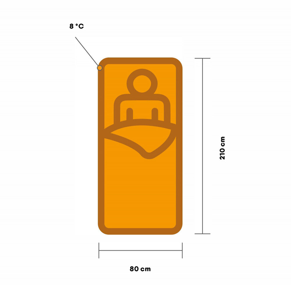Polydaun Beach House 80x210 cm Apricot Wave Slaapzak Polydaun Beach House 80x210 cm Apricot Wave Slaapzak