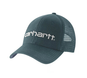 Carhartt Canvas Mesh Logo Graphic Dark Harbor Teal Cap Carhartt Canvas Mesh Logo Graphic Dark Harbor Teal Cap