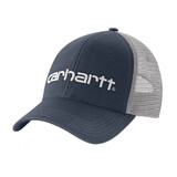 Carhartt Canvas Mesh Logo Graphic Navy White Cap Carhartt Canvas Mesh Logo Graphic Navy White Cap