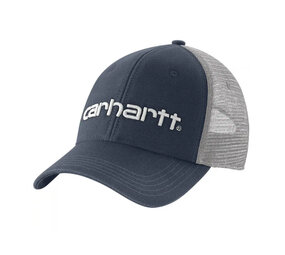 Carhartt Canvas Mesh Logo Graphic Navy White Cap Carhartt Canvas Mesh Logo Graphic Navy White Cap